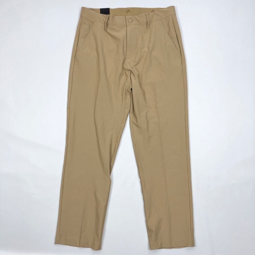 Adidas Mens Golf Pants 30x30 Tan Khaki Regular Fit Straight Performance Stretch